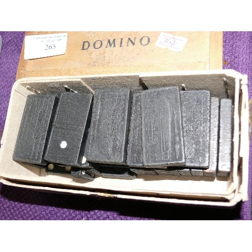 265 - TWO VINTAGE DOMINO SETS IN ORIGINAL BOXES ONE RAILWAY BRAND