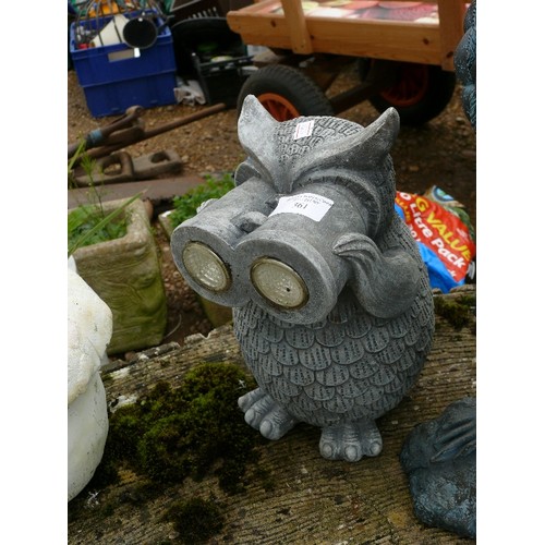 361 - OWL GARDEN SOLAR LAMP