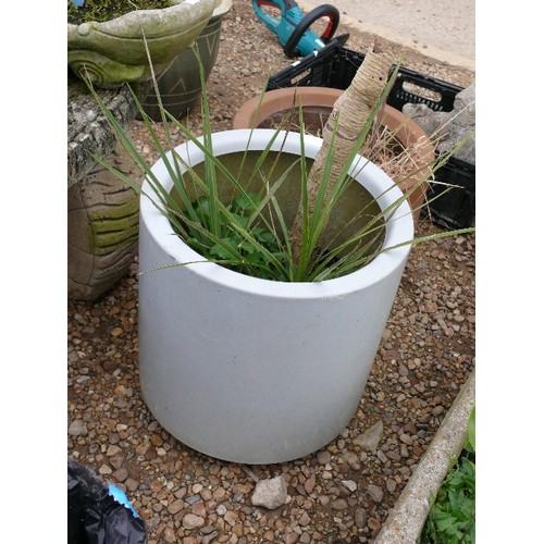 357 - TWO LARGE PLASTIC PLANTERS