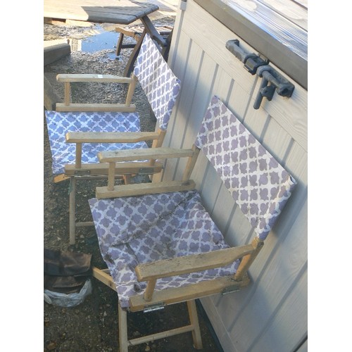 390 - TWO GARDEN DIRECTORS STYLE CHAIRS