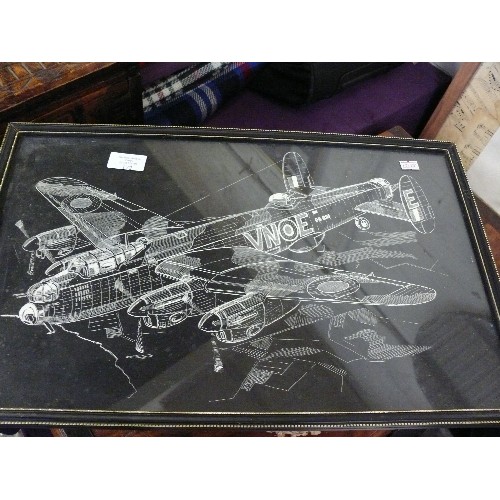 172 - A FRAMED AND GLAZED PRINT OF A LANCASTER?