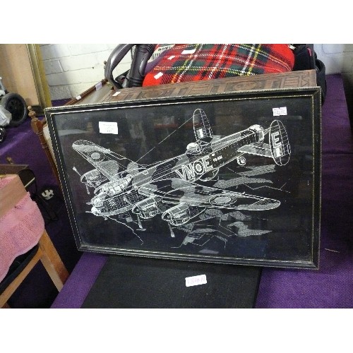 172 - A FRAMED AND GLAZED PRINT OF A LANCASTER?