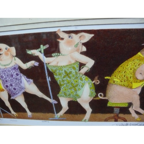 173 - A LIMITED EDITION PRINT OF SINGING PIGS BY PATRICK A OXENHAM.