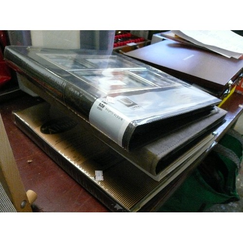 297 - 2 X LOVELY ALBUMS WITH PHOTOFRAME FRONTS PLUS 2 OTHER ALBUMS.