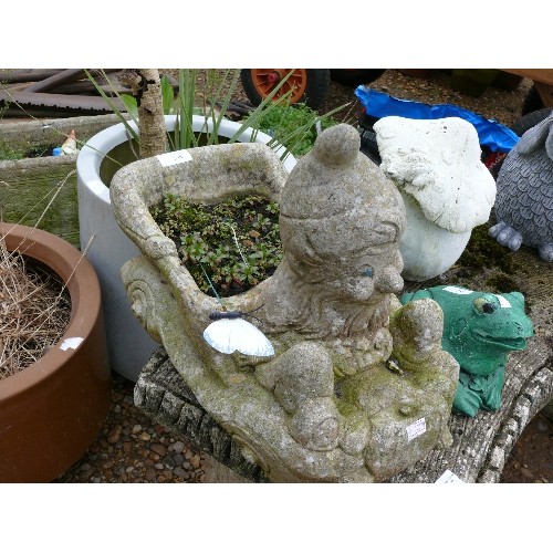 358 - CONCRETE GNOME PLANTER