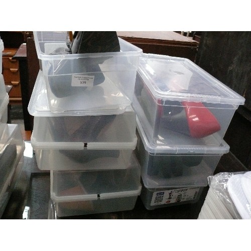 539 - 6 X CONTAINERS OF LADIES SHOES, SIZE 7