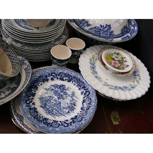 434 - Wood & Sons Blue & White part teaset in 