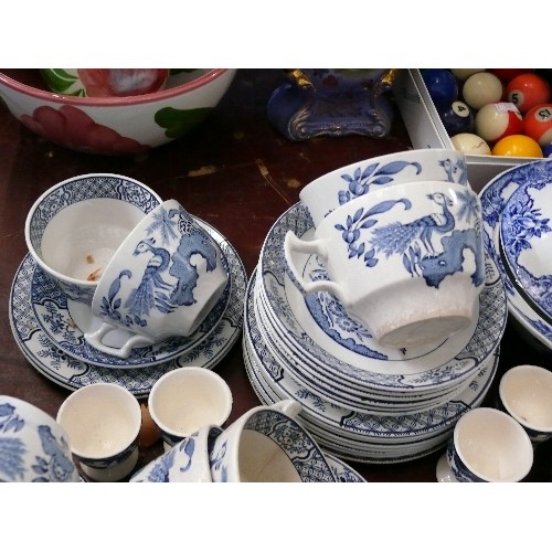 434 - Wood & Sons Blue & White part teaset in 