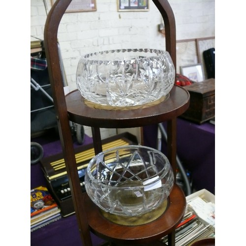 254 - A ST ANDREWS CRYSTAL BOWL BY DOULTON AND COMPANY AND ANOTHER CRYSTAL BOWL.