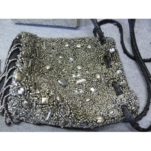 63 - TWO VERY ATTRACTIVE BEADED EVENING BAGS