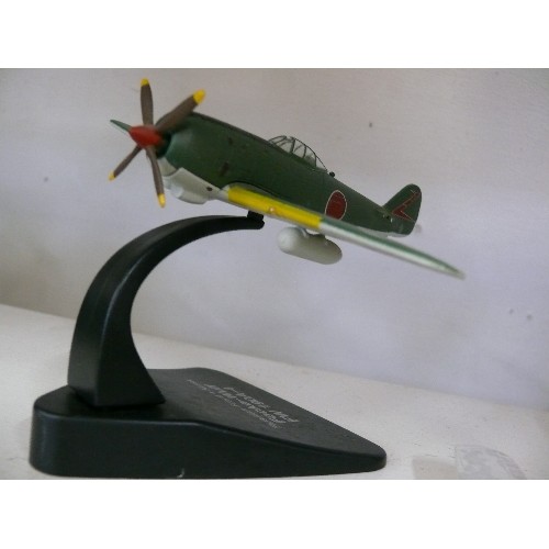 96 - FOUR METAL MODELS OF AEROPLANES, TWO WITH STANDS.