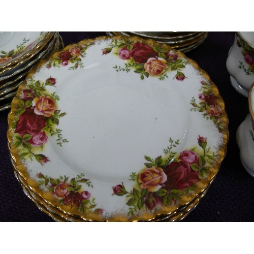 108 - A VERY LARGE QUANTITY OF ROYAL ALBERT OLD COUNTRY ROSES CHINA TO INCLUDE TEAPOT, COFFEE POT,  TEACUP... 