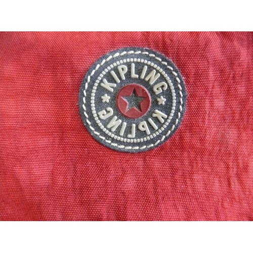 110 - A NICE RED HANDBAG BY KIPLING