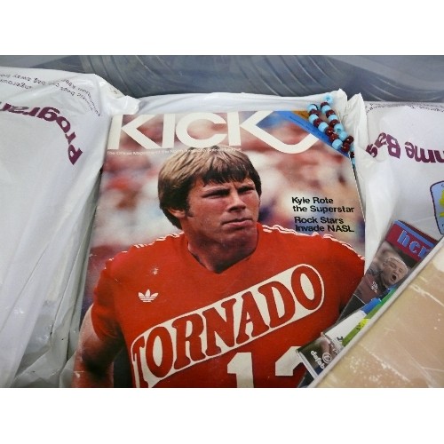 195 - A SELECTION OF ASTON VILLA FOOTBALL PROGRAMMES AND RELATED ITEMS