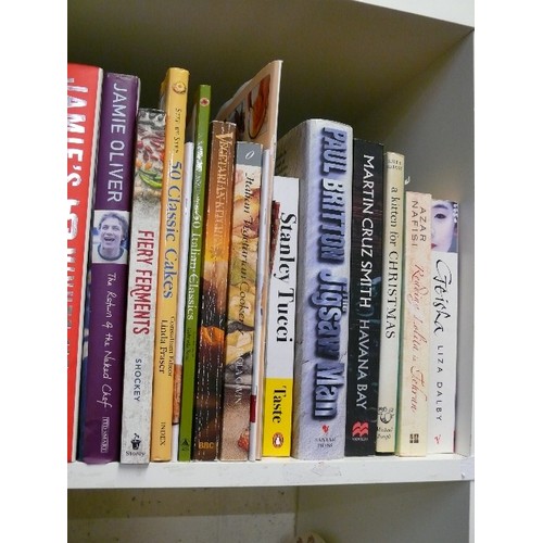 201 - FIVE CUBES OF VARIOUS BOOKS TO INCLUDE COOKERY AND HORSE BOOKS