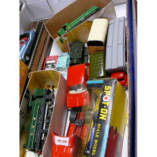 222 - A BOX OF COLLECTORS VEHICLES TO INCLUDE CORGI, DINKY AND VANGUARDS.