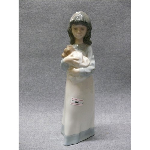 8 - NAO GIRL AND PUPPY FIGURINE