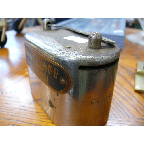 361A - VINTAGE METALWARE INCLUDING BRASS DRUNK WITH LAMPOST, BRASS DISH AND THE BERKEL MONEY BOX