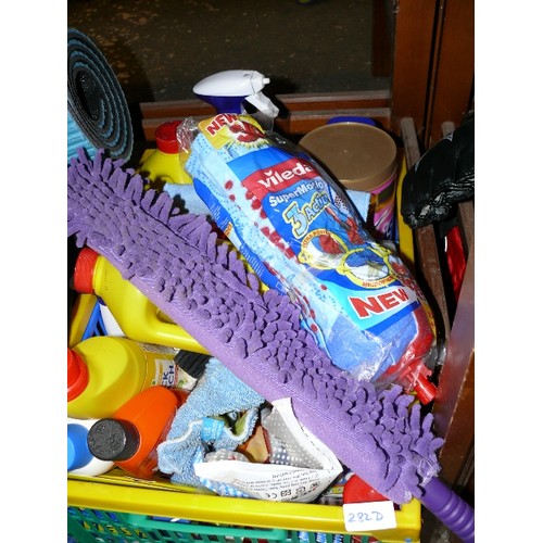 282D - FOLDING CRATE WITH CONTENTS OF 'UNDER SINK' CLEANING PRODUCTS