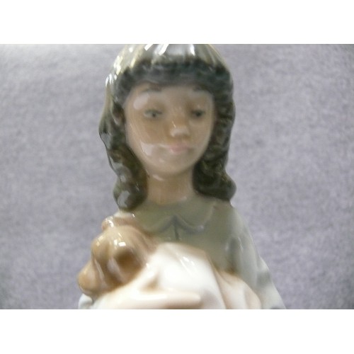 8 - NAO GIRL AND PUPPY FIGURINE