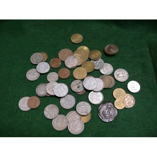 38 - BAG MIXED FOREIGN COINS