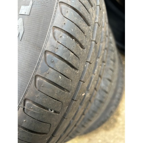 521 - 3 X JAGUAR S TYPE 5 SPOKE ALLOY, 8MM TREAD TYRES SIZE 255-55-R16