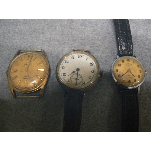 17 - A COLLECTION OF WATCHES 1/ GENTS ROTARY 1960`ISH 21 JEWELS WORKING 2/ LOVELY OLD WATCH 1910-20`ISH C... 