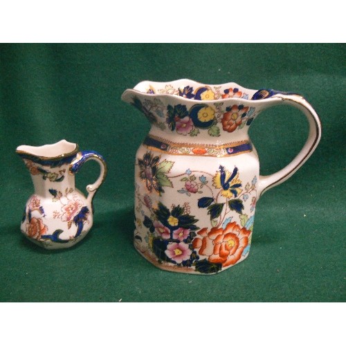 90 - A MASON'S 'MANDARIN' JUG AND A FURTHER, SMALLER MASON'S 'MANDALAY' JUG.