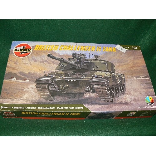 117 - AN AIRFIX MODELKIT OF BRITISH CHALLENGER II TANK 1:35 SCALE, IN ORIGINAL BOX, APPEARS NEW AND COMPLE... 