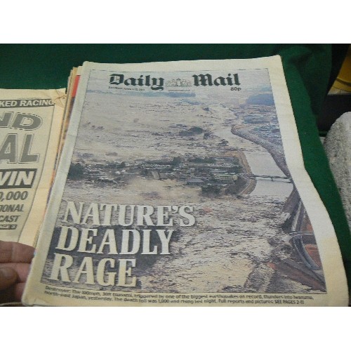 123 - NEWSPAPERS WITH STORIES OF THE DELAYED GRAND NATIONAL FROM 1997