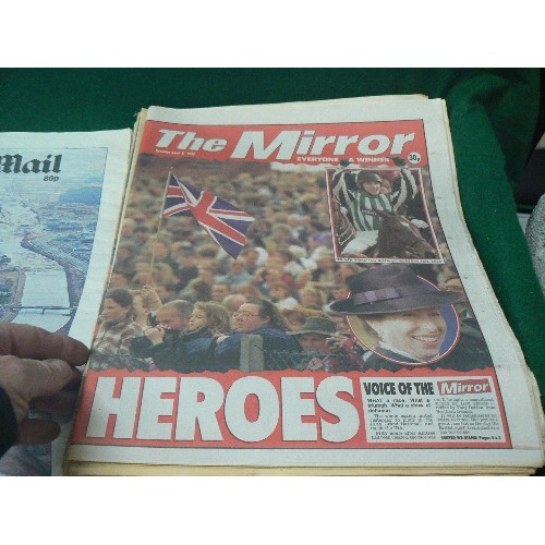 123 - NEWSPAPERS WITH STORIES OF THE DELAYED GRAND NATIONAL FROM 1997