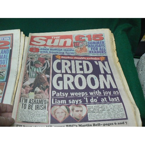 123 - NEWSPAPERS WITH STORIES OF THE DELAYED GRAND NATIONAL FROM 1997