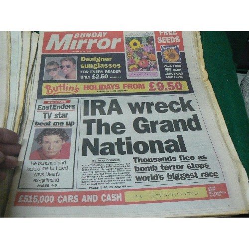 123 - NEWSPAPERS WITH STORIES OF THE DELAYED GRAND NATIONAL FROM 1997