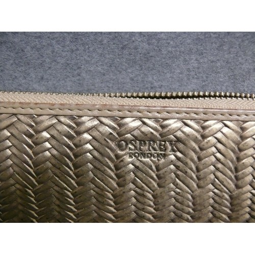 63 - A LARGE GOLD COLOURED OSPREY CLUTCH PURSE