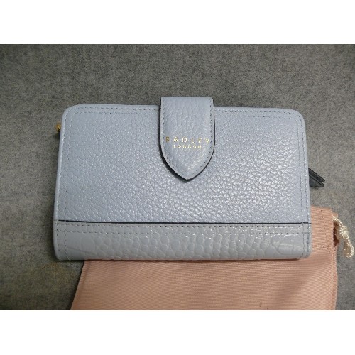 72 - A BRAND NEW BABY BLUE RADLEY PURSE WITH ORIGINAL DUSTBAG