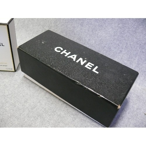 43 - CHANEL No5, PARIS, EAU DE PERFUM SPRAY 50m, FULL BOTTLE IN BOX, GENUINE PLUS ANOTHER CHANEL BOX.