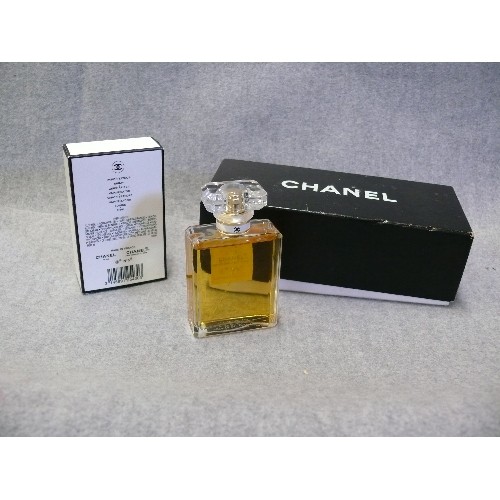 43 - CHANEL No5, PARIS, EAU DE PERFUM SPRAY 50m, FULL BOTTLE IN BOX, GENUINE PLUS ANOTHER CHANEL BOX.