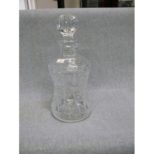 88 - A VERY NICE LARGE CUT GLASS DECANTER