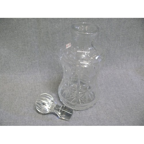 88 - A VERY NICE LARGE CUT GLASS DECANTER