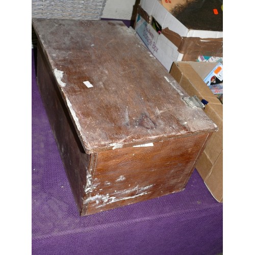 235 - A WOODEN BOX WITH SPARE PART FOR TILLEY LAMP