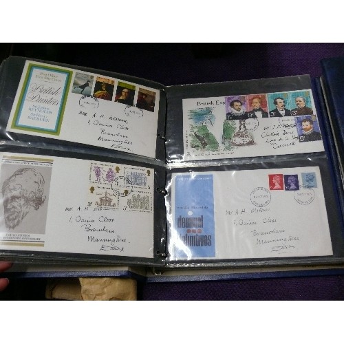 173 - A LARGE COLLECTION OF VARIOUS FIRST DAY COVERS, CONTAINED IN 3 ALBUMS  PLUS EXTRAS