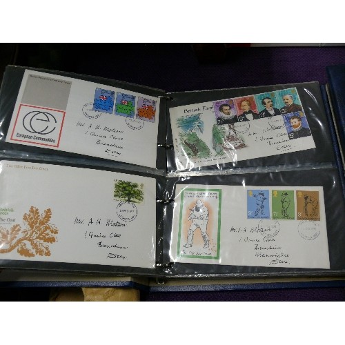 173 - A LARGE COLLECTION OF VARIOUS FIRST DAY COVERS, CONTAINED IN 3 ALBUMS  PLUS EXTRAS