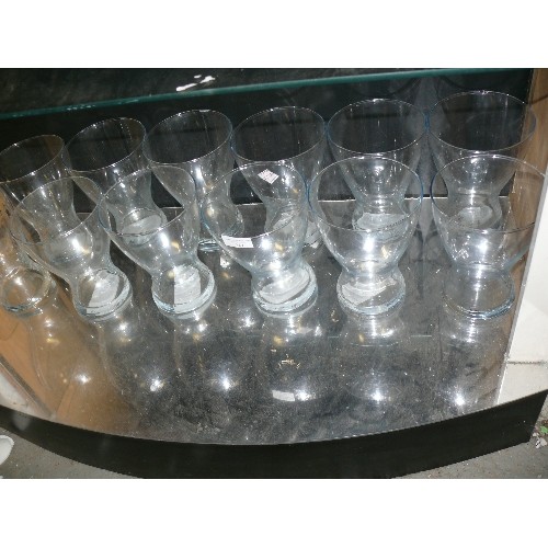 157 - TWELVE BRAND NEW MATCHING IKEA GLASS VASES