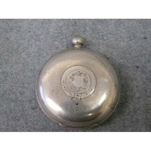 14 - A SOLID SILVER POCKET WATCH BY The Lancashire Watch Co Ltd (Thomas Peter Hewitt) DATE 1899.