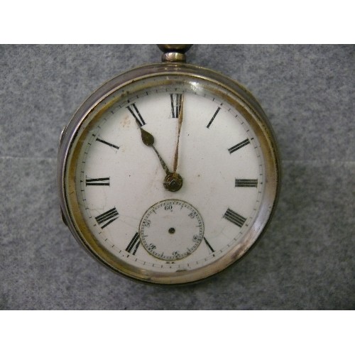 22 - A SOLID SILVER POCKET WATCH,  CHESTER 1909  BY GEORGE STEPHEN BURT WEIGHT 115.41gr. second hand miss... 