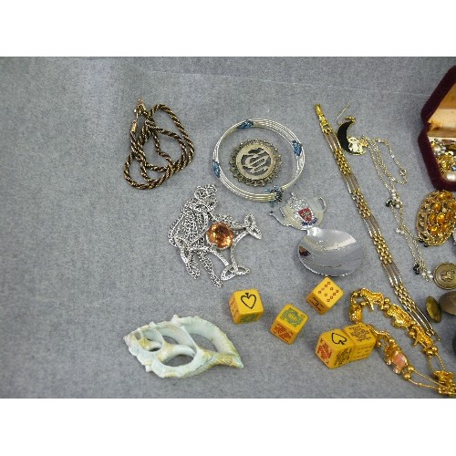 48 - A BOX OF FASHION COSTUME JEWELLERY, REALLY NICE PIECES WELL WORTH A LOOK.