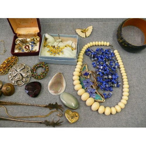 48 - A BOX OF FASHION COSTUME JEWELLERY, REALLY NICE PIECES WELL WORTH A LOOK.