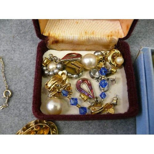 48 - A BOX OF FASHION COSTUME JEWELLERY, REALLY NICE PIECES WELL WORTH A LOOK.