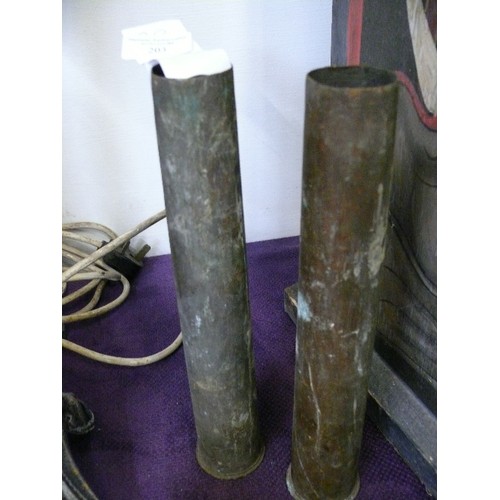 203 - TW 1942 ARTILLERY SHELL CASES 300MM X 85MM