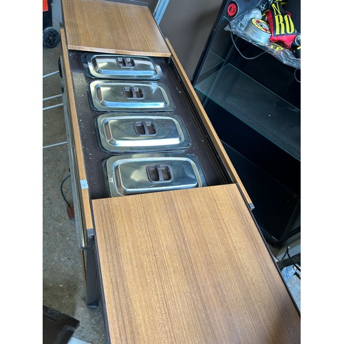 481 - HOSTESS TROLLY IN GOOD CONDITION WITH ALL DISHES AND LIDS